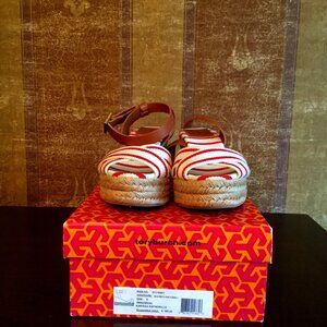 Tory Burch Red & Cream Size 8 Women Shoes